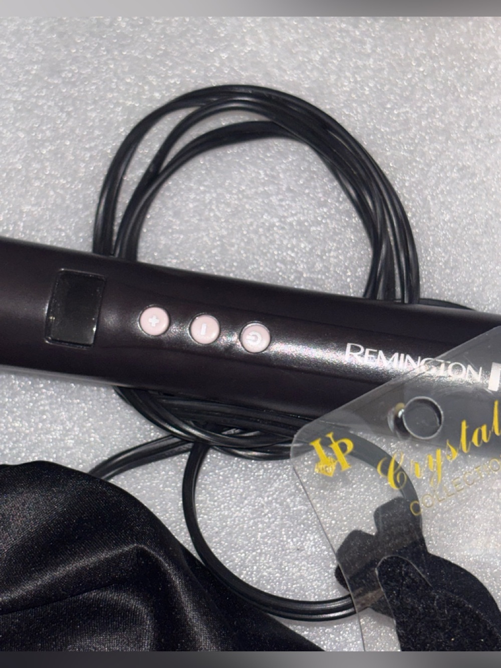 Remington Black Styling Iron with Pink Controls